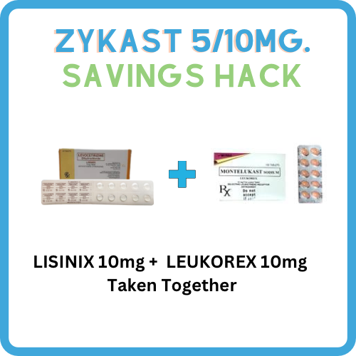 ZYKAST (Levocetirizine + Montelukast) 5mg./10mg.Tablet x 1