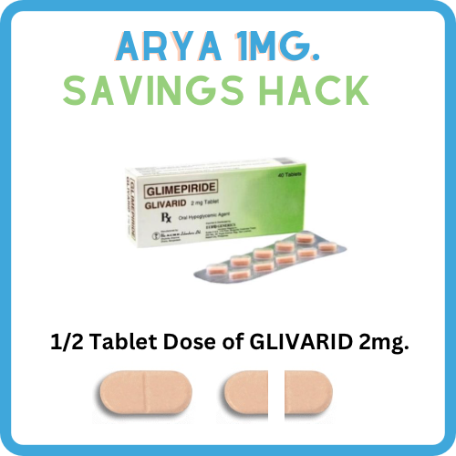 ARYA Glimeperide 1mg Tablet x 1