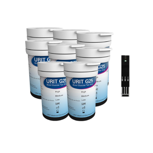 URIT-10  Glucose Test Strips x 25 with Free Lancet