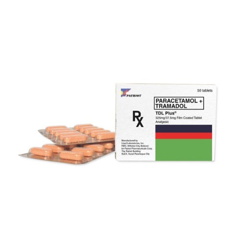 TDL PLUS ( Paracetamol + Tramadol ) 325mg/37.5mg Tablet x 1