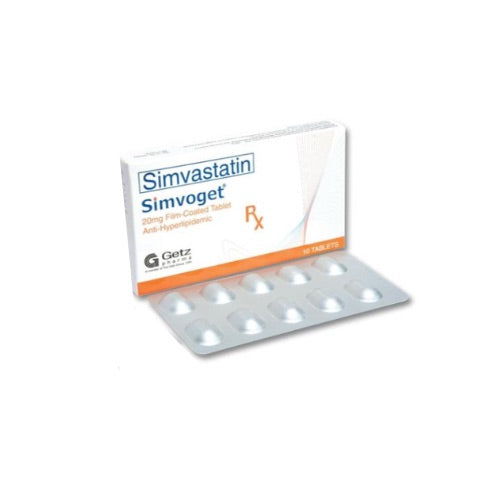 SIMVOGET Simvastatin 20mg Tablet x 1