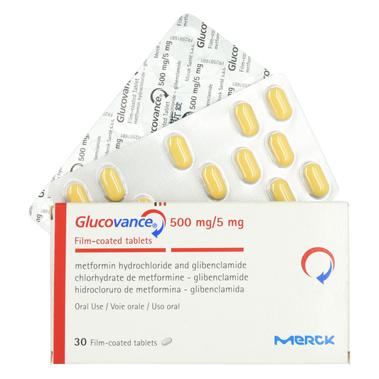 GLUCOVANCE ( Glimeperide + Metformin ) 2mg/500mg Tablet x 1