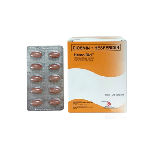 HEMO RID (Diosmin+Hesperidin) 450mg./50mg. Tablet
