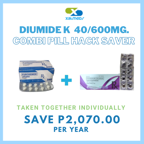 DIUMIDE K Furosemide + Potassium Chloride 40mg/600mg Tablet x 1 – XalMeds