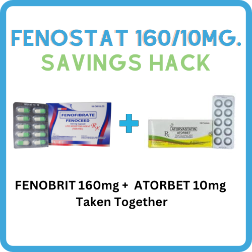 FENOSTAT  Fenofibrate + Atorvastatin 160mg/10mg Tablet x 1