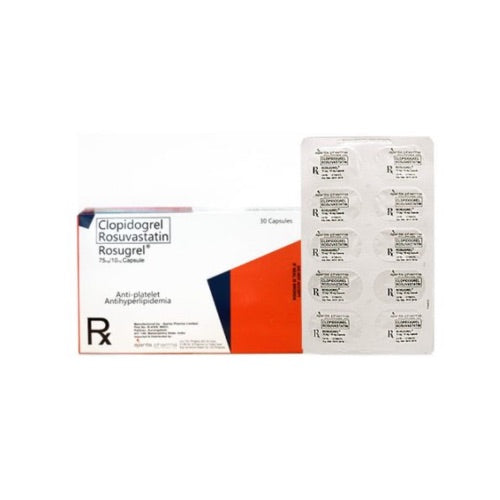 ROSUGREL Clopidogrel + Rosuvastatin 75mg/10mg  Tablet x 1