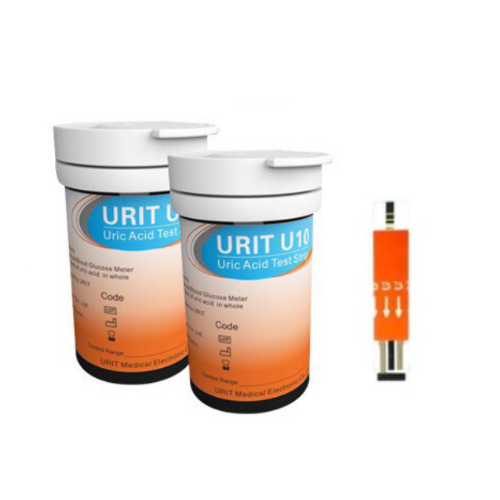 URIT-10  Uric Acid Test Strips x 25 with Free Lancet