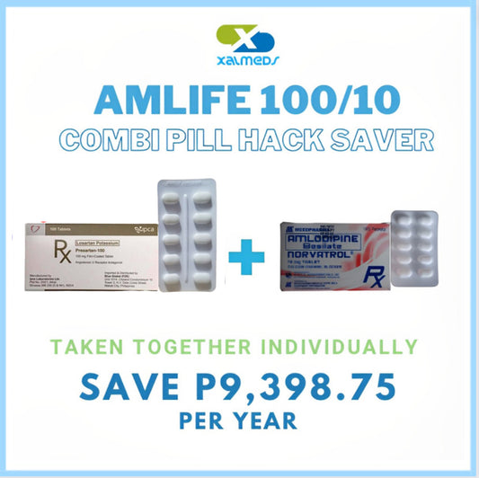 Amlife (Losartan + Amlodipine) 100mg/10mg Tablet x 1