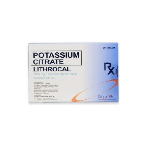 LITHROCAL (Potassium Citrate) 1,080mg (10Meq) Tablet x 1