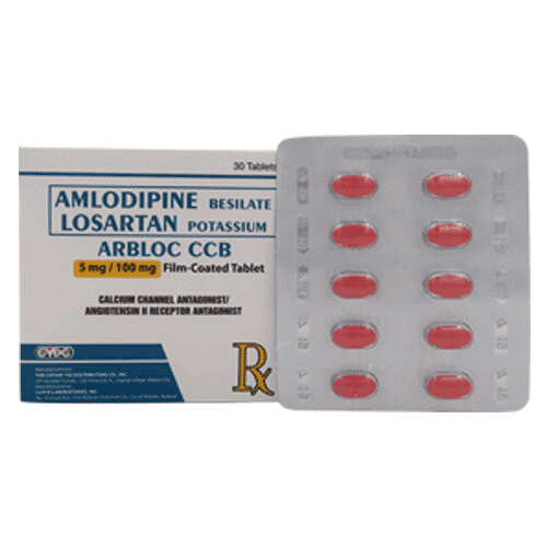 Arbloc CCB (Losartan + Amlodipine) 100mg/5mg Tablet x 1 - XalMeds