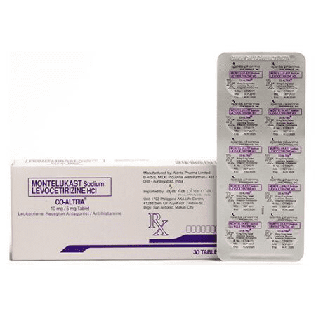 Co-Altria (Levocetirizine + Montelukast) 5mg./10mg.Tablet x 1 - XalMeds