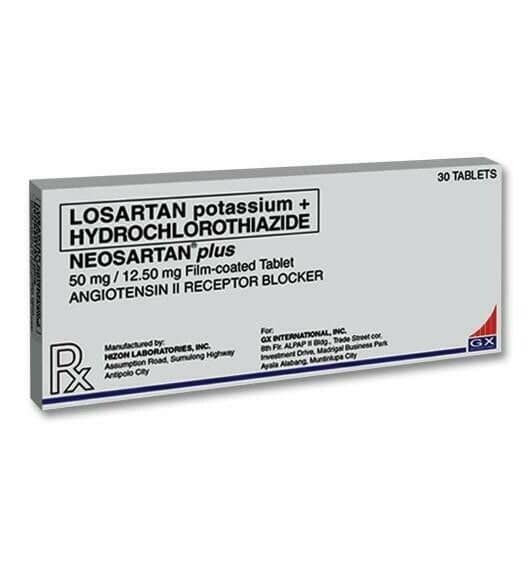 Neosartan Plus (Losartan + Hydrochlorothiazide) 50mg/12.5mg Tablet x 1