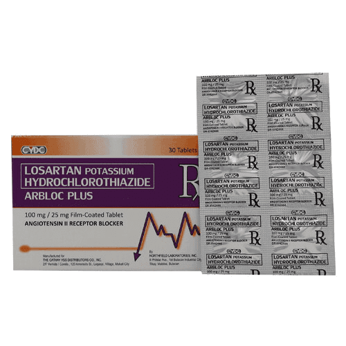 Arbloc Plus (Losartan + Hydrochlorothiazide) 100mg/25mg Tablet x 1 - XalMeds